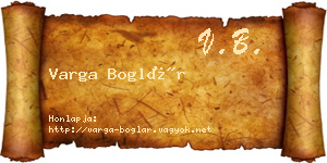 Varga Boglár névjegykártya